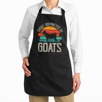Easily Distracted By Goats Funny Jokes Sarcastic Sayings Apron