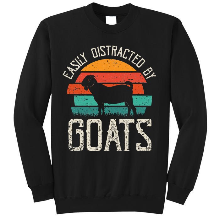 Easily Distracted By Goats Funny Jokes Sarcastic Sayings Sweatshirt
