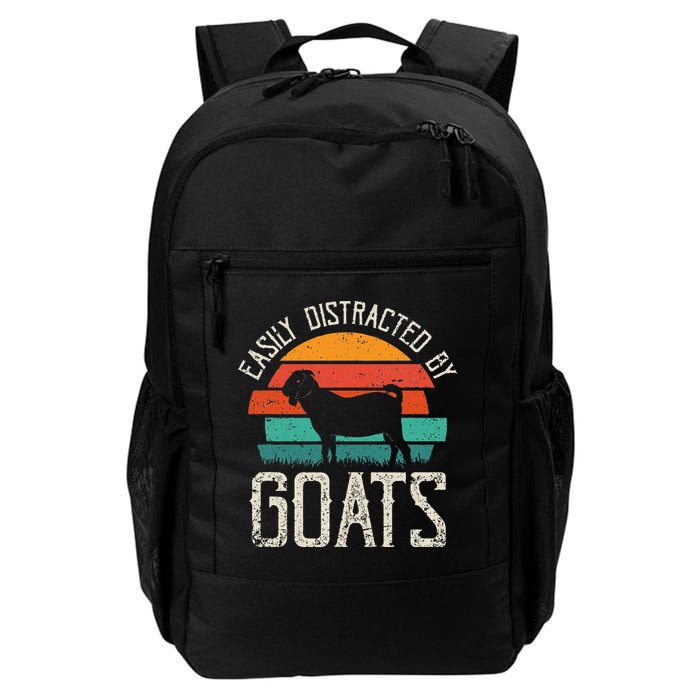 Easily Distracted By Goats Funny Jokes Sarcastic Sayings Daily Commute Backpack