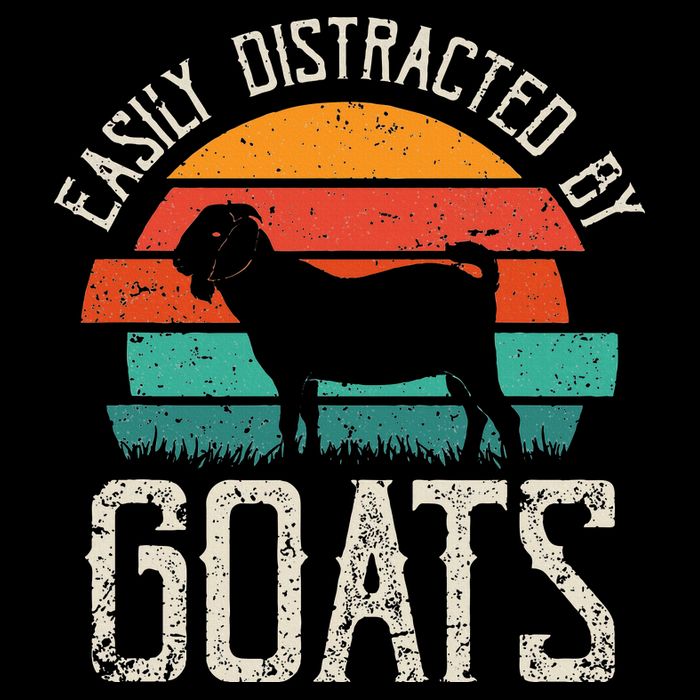 Easily Distracted By Goats Funny Jokes Sarcastic Sayings 7-Panel Snapback Hat