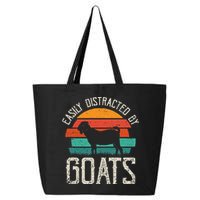 Easily Distracted By Goats Funny Jokes Sarcastic Sayings 25L Jumbo Tote