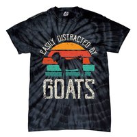 Easily Distracted By Goats Funny Jokes Sarcastic Sayings Tie-Dye T-Shirt