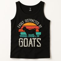 Easily Distracted By Goats Funny Jokes Sarcastic Sayings Tank Top