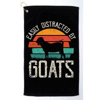 Easily Distracted By Goats Funny Jokes Sarcastic Sayings Golf Towel