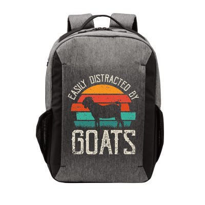 Easily Distracted By Goats Funny Jokes Sarcastic Sayings Vector Backpack