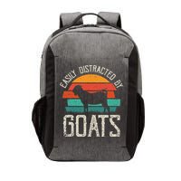 Easily Distracted By Goats Funny Jokes Sarcastic Sayings Vector Backpack