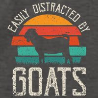 Easily Distracted By Goats Funny Jokes Sarcastic Sayings Vector Backpack