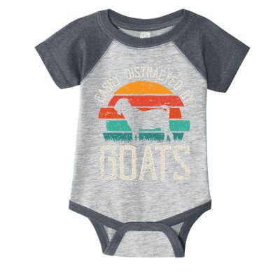 Easily Distracted By Goats Funny Jokes Sarcastic Sayings Infant Baby Jersey Bodysuit