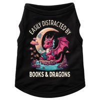 Easily distracted by books and dragons kawaii dragon reader Doggie Tank