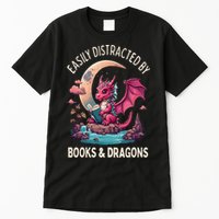 Easily distracted by books and dragons kawaii dragon reader Tall T-Shirt