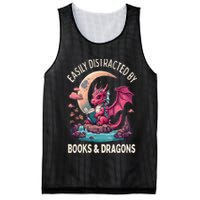 Easily distracted by books and dragons kawaii dragon reader Mesh Reversible Basketball Jersey Tank