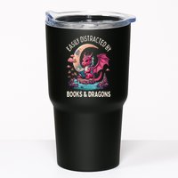 Easily distracted by books and dragons kawaii dragon reader Tumbler