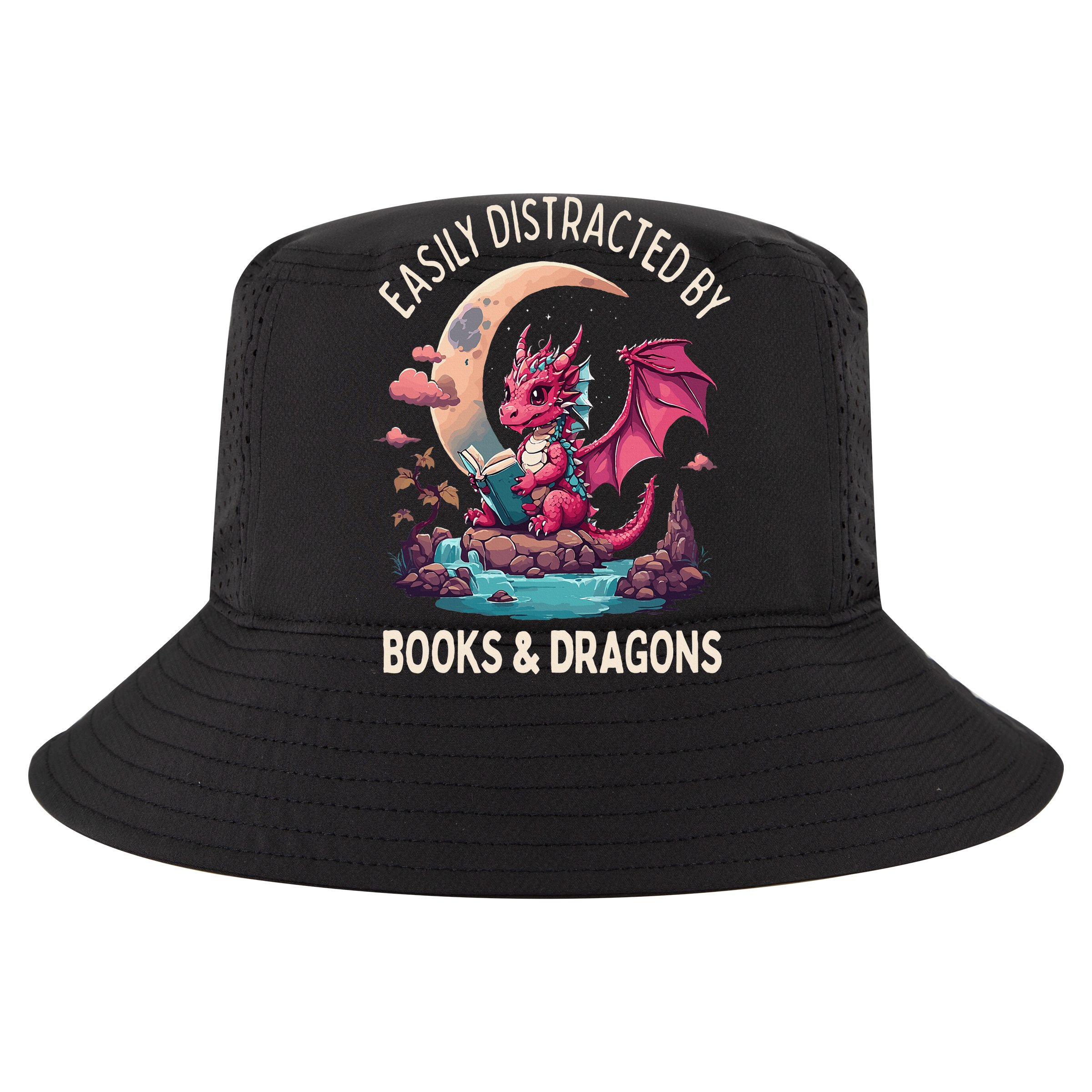 Easily distracted by books and dragons kawaii dragon reader Cooling Performance Long Sleeve Crew