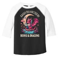 Easily distracted by books and dragons kawaii dragon reader Toddler Fine Jersey T-Shirt