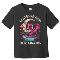 Easily distracted by books and dragons kawaii dragon reader Toddler T-Shirt