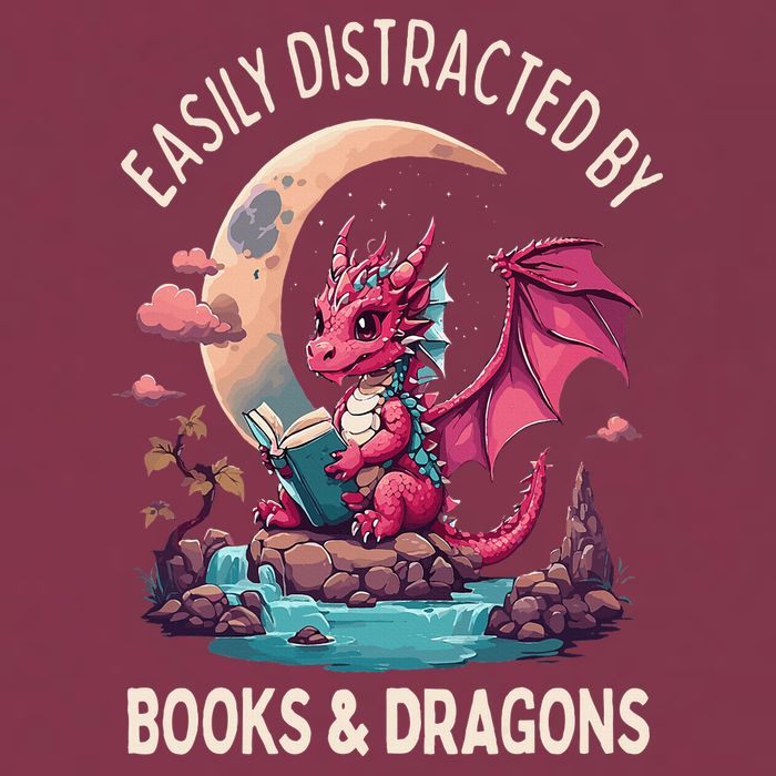 Easily distracted by books and dragons kawaii dragon reader 16oz Travel Tumbler