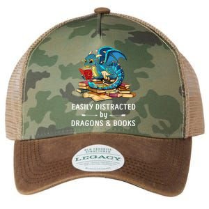 Easily Distracted By Dragons And Books Nerd Dragon Legacy Tie Dye Trucker Hat