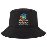 Easily Distracted By Dragons And Books Nerd Dragon Cool Comfort Performance Bucket Hat