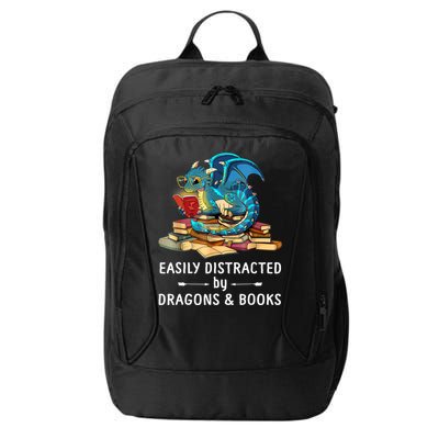 Easily Distracted By Dragons And Books Nerd Dragon City Backpack