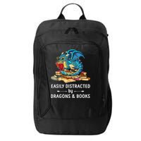 Easily Distracted By Dragons And Books Nerd Dragon City Backpack