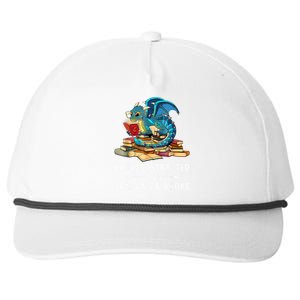 Easily Distracted By Dragons And Books Nerd Dragon Snapback Five-Panel Rope Hat