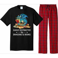 Easily Distracted By Dragons And Books Nerd Dragon Pajama Set