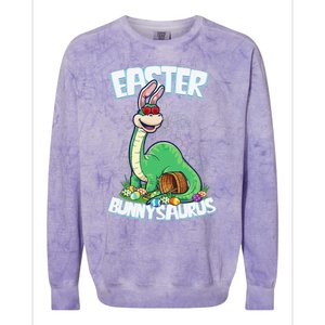 Easter Dinosaur Bunny Egg Hunt Brontosaurus Colorblast Crewneck Sweatshirt