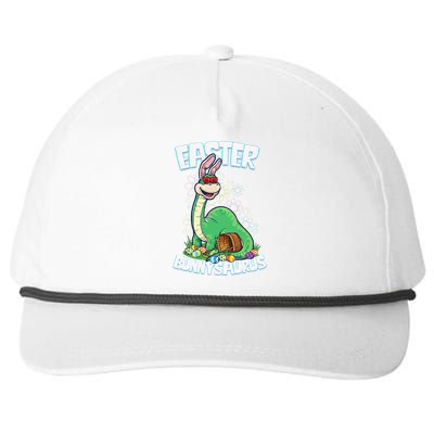 Easter Dinosaur Bunny Egg Hunt Brontosaurus Snapback Five-Panel Rope Hat