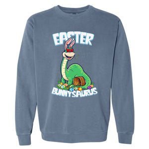 Easter Dinosaur Bunny Egg Hunt Brontosaurus Garment-Dyed Sweatshirt