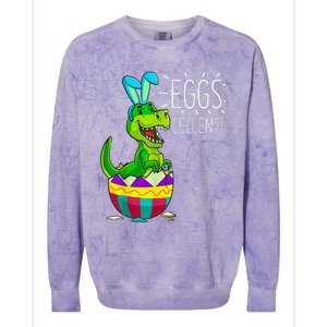 Easter Dinosaur Bunny T Rex Eggs Cellent Funny Colorblast Crewneck Sweatshirt