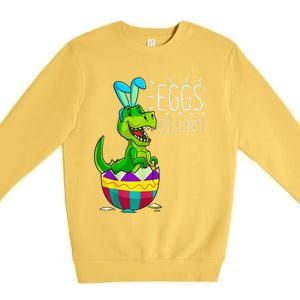 Easter Dinosaur Bunny T Rex Eggs Cellent Funny Premium Crewneck Sweatshirt