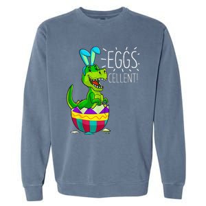 Easter Dinosaur Bunny T Rex Eggs Cellent Funny Garment-Dyed Sweatshirt