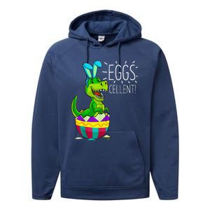 Easter Dinosaur Bunny T Rex Eggs Cellent Funny Performance Fleece Hoodie