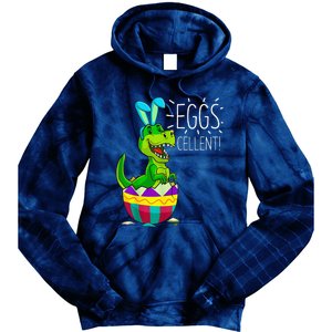 Easter Dinosaur Bunny T Rex Eggs Cellent Funny Tie Dye Hoodie