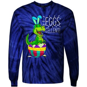 Easter Dinosaur Bunny T Rex Eggs Cellent Funny Tie-Dye Long Sleeve Shirt