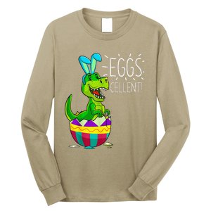 Easter Dinosaur Bunny T Rex Eggs Cellent Funny Long Sleeve Shirt