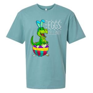 Easter Dinosaur Bunny T Rex Eggs Cellent Funny Sueded Cloud Jersey T-Shirt