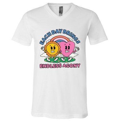 Each Day Brings Endless Agony V-Neck T-Shirt