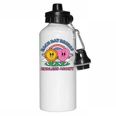 Each Day Brings Endless Agony Aluminum Water Bottle 