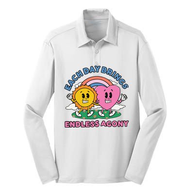 Each Day Brings Endless Agony Silk Touch Performance Long Sleeve Polo