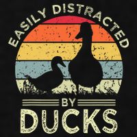Easily Distracted By Ducks Ladies PosiCharge Tri-Blend Wicking Tank