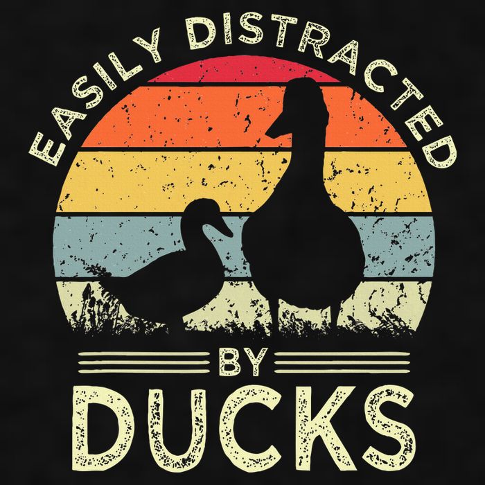 Easily Distracted By Ducks Ladies PosiCharge Tri-Blend Wicking Tank