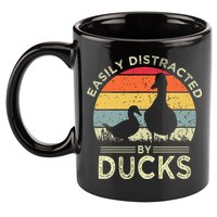 Easily Distracted By Ducks 11oz C Handle Ceramic Mug
