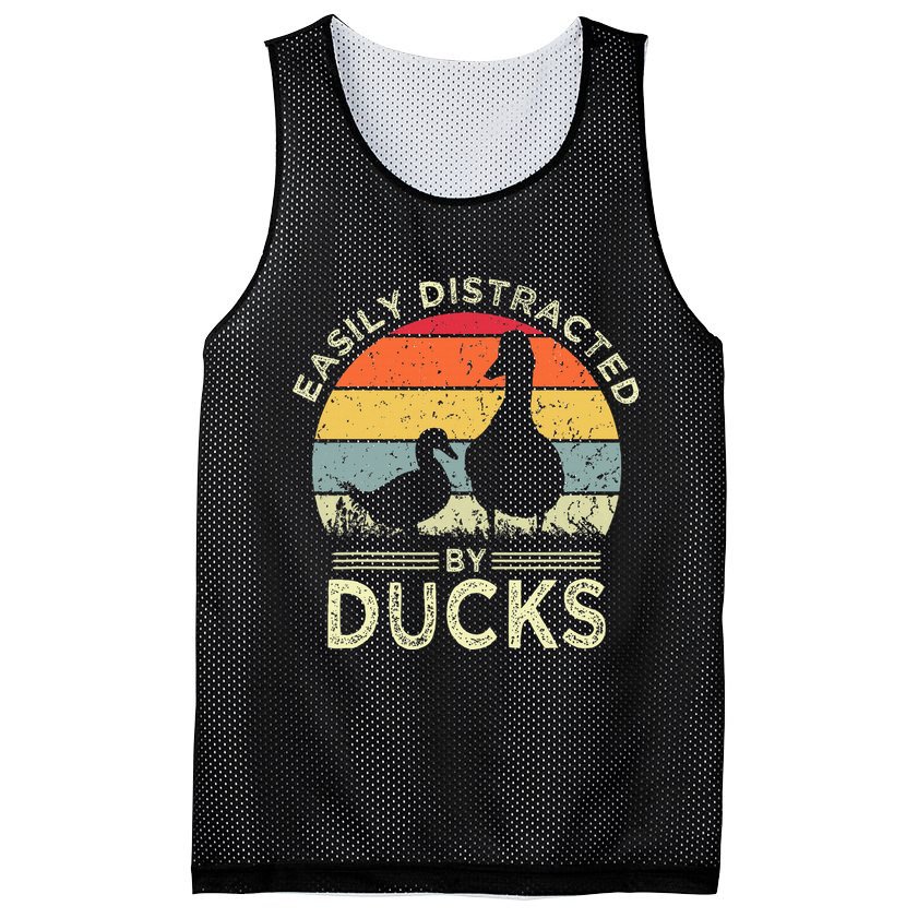 Easily Distracted By Ducks Mesh Reversible Basketball Jersey Tank