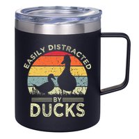 Easily Distracted By Ducks 12oz Stainless Steel Coffee Mug