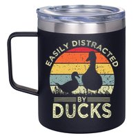 Easily Distracted By Ducks 12oz Stainless Steel Coffee Mug