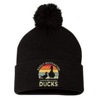 Easily Distracted By Ducks Pom Pom 12in Knit Beanie