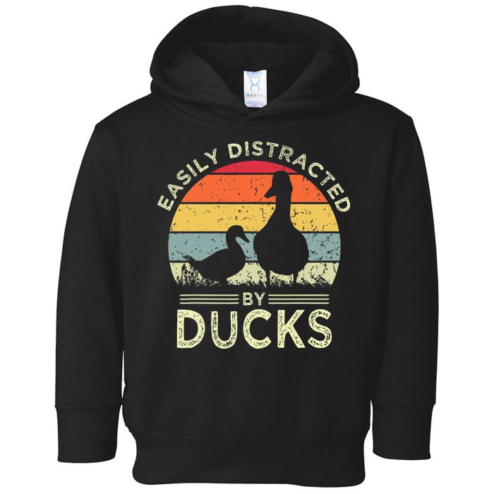 Easily Distracted By Ducks Toddler Hoodie