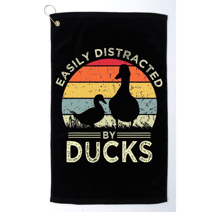Easily Distracted By Ducks Golf Towel