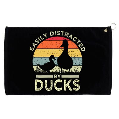 Easily Distracted By Ducks Grommeted Golf Towel
